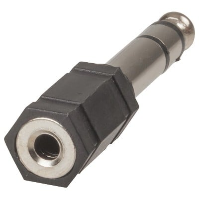 6.5mm Stereo Plug to 3.5mm Stereo Socket Adaptor jpg