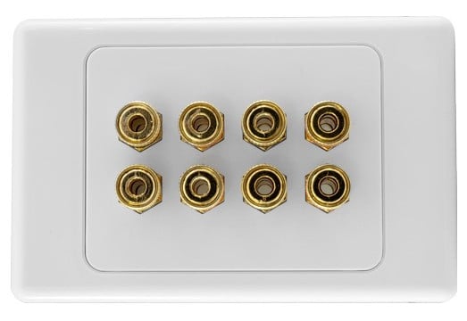 8 Terminal Speaker Wall Plate