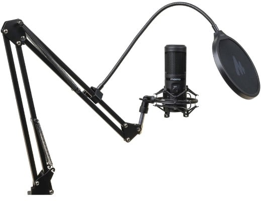 Maono AU-PM421 Professional Podcast Microphone with Desk Mount Arm and Accessories jpg