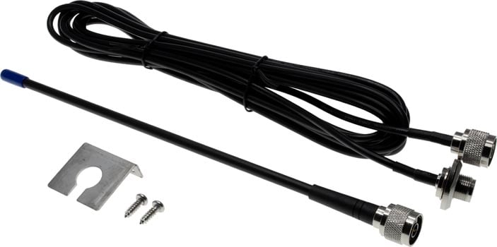 Photo of an AARC 433MHz 4.5dBi antenna with 5m cable & N connector.