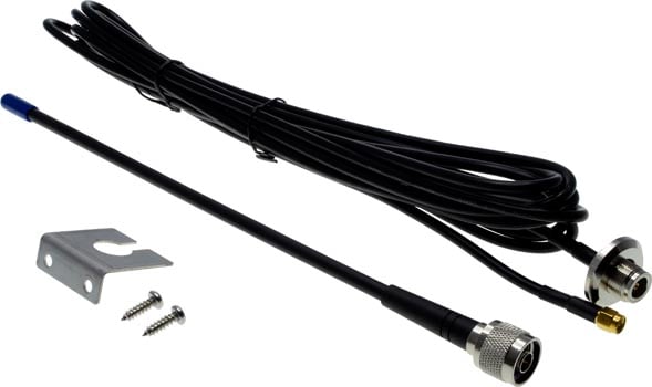 Photo of an AARC 433MHz 4.5dBi antenna with 5m cable & SMA connector.