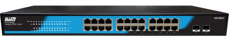 Alloy AS1026-P 24 Port Unmanaged Gigabit 802.3at PoE Switch jpg
