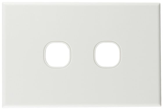 Basix S Series Grid Plate 2 Gang - Horizontal