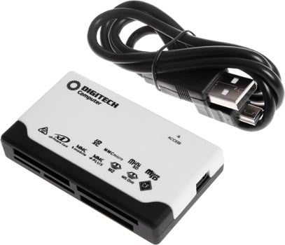 Photo of a USB 2.0 multi-card reader.