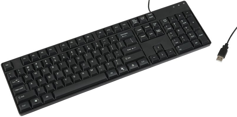 Slim USB Computer Keyboard - QWERTY