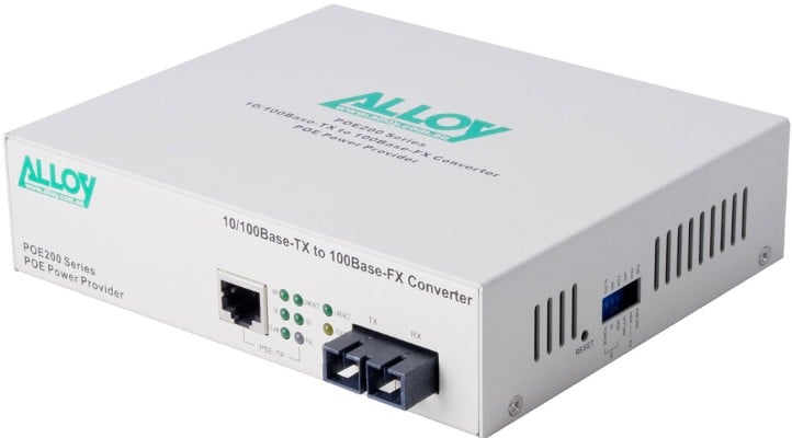 Alloy POE200SC PoE PSE Fast Ethernet Media Converter jpg