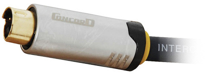 Photo of one end of an S-video lead, available in lengths of 1.5 meters, 5 meters and 10 meters.