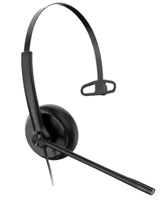 Yealink UH34-M-UC Mono Professional USB Wired Headset, Single Soft Leather Earpiece jpg