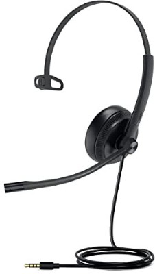 Yealink UHM341 Wideband 3.5mm Mono Headset with Soft Leather Ear Cushion