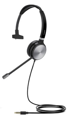 Yealink UHM361 Wideband Noise Cancelling 3.5mm Mono Headset with a Soft Leather Earpiece
