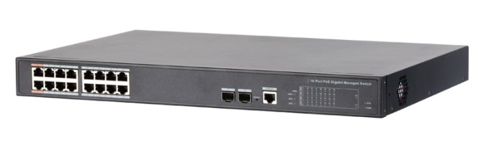 16 Port Managed Gigabit Hi-PoE Ethernet Switch jpg