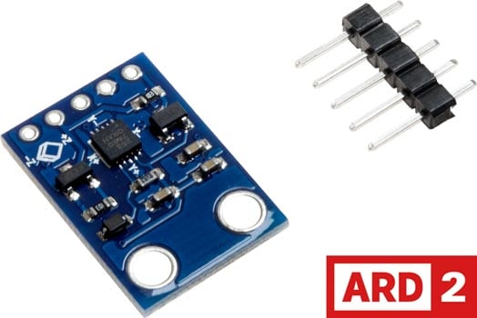 Photo of a 3-axis accelorometer that is Arduino-compatible.