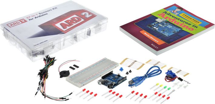 ‘Adventures in Arduino’ Uno Starter Kit + 37-in-1 Sensor Pack