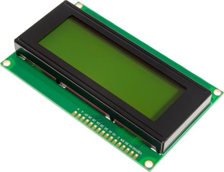 LCD 2004 20x4 Character Black Text on Green LCD Module Arduino Compatible