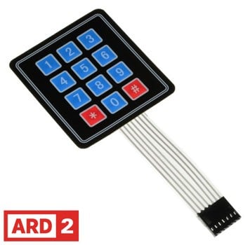 Arduino Compatible ARD2 3X4 Keypad Membrane Switch