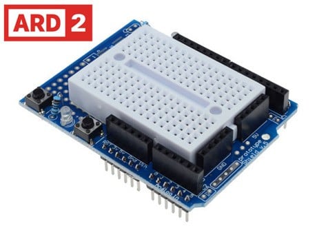 Arduino Compatible ARD2 Prototyping Shield with Mini Breadboard