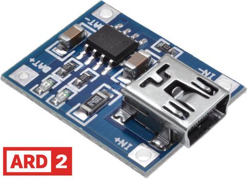 Arduino Compatible Mini-USB Charger Module Li-Ion 4.2V 1A