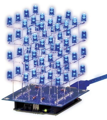 Build a Blue LED Cube 4 x 4 x 4 Kit jpg