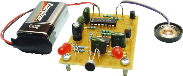 An Electronic Cricket Kit Assembled