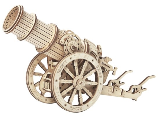 Medieval Wheeled Cannon Wooden Construction Kit jpg