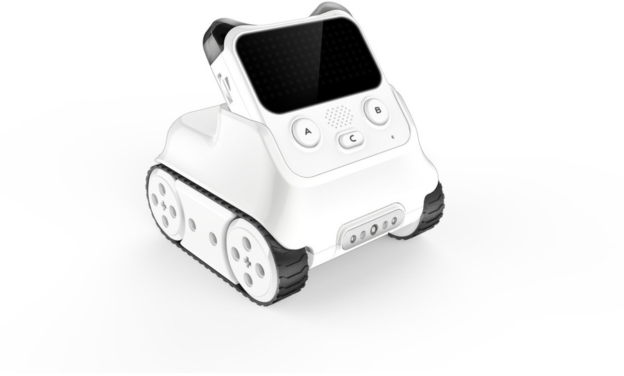 Photo of a MakeBlock Codey Rocky robot kit.