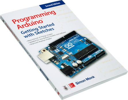 Photo of the Programming Arduino: Getting Started with Sketches book.