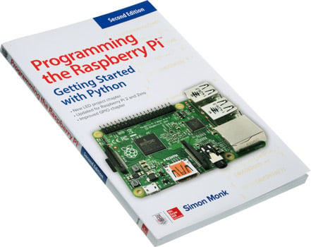 Photo of the Programming the Raspberry Pi book.