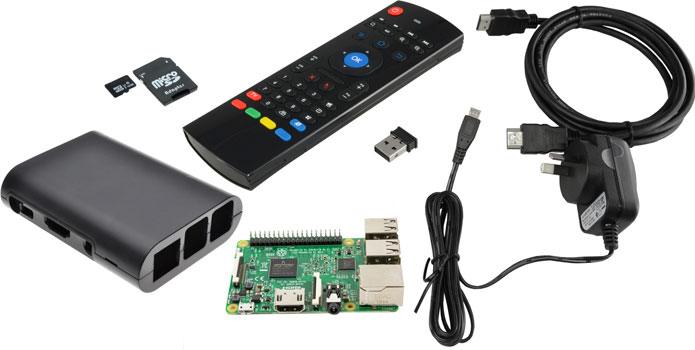 Raspberry Pi 3 Model B KODI Air Mouse Bundle