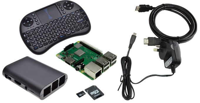 Photo of a Raspberry Pi 3 Model B+ KODI Media Bundle.