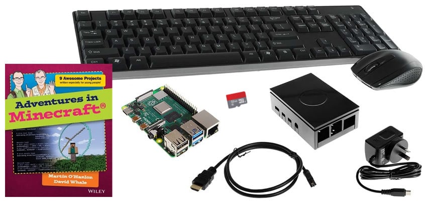 Raspberry Pi 4 in a Box Starter Kit - Adventures in Minecraft with Raspberry Pi