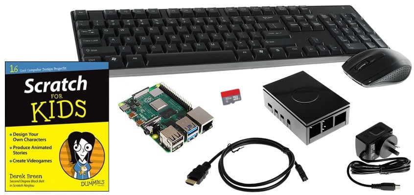 Raspberry Pi 4 in a Box Starter Kit - Scratch For Kids with Raspberry Pi