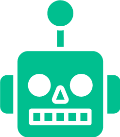 Robot head icon for STEM/STEAM Make and Create.