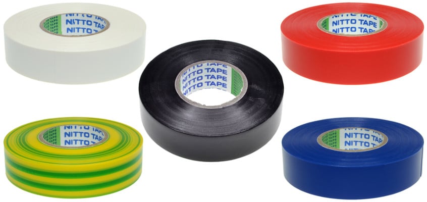 PVC Insulation Tape - 18mm Wide, 20m Roll - Various Colours
