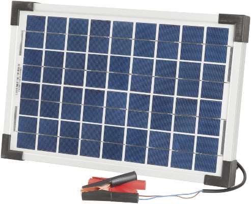 10W Monocrystalline Solar Panel with Alligator Clips