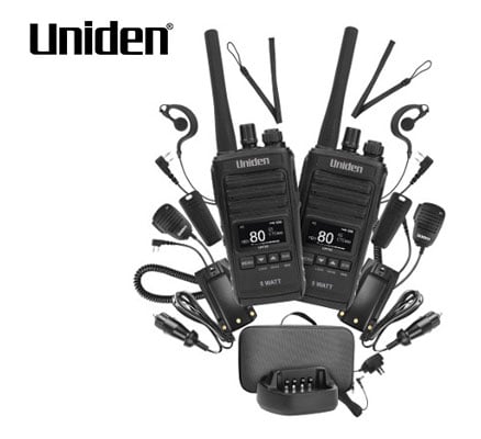 Uniden UH755-2DLX 5 Watt Waterproof Handheld UHF CB Radio
