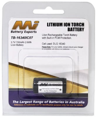 16340 Rechargeable Battery 3.7V 700mAh jpg