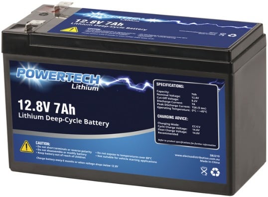 Batt LifePO4 12.8V 7AH Deep Cycle GN2