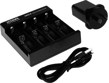 Photo of a universal XTAR battery charger.