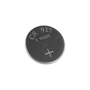 Photo of a CR927 lithium battery.