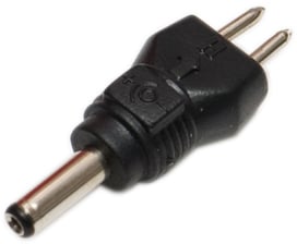 Photo of a 1.35 x 3.5mm DC adaptor.