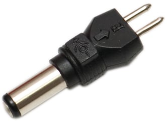 Photo of a 2.10mm x 5.5mm DC adaptor.