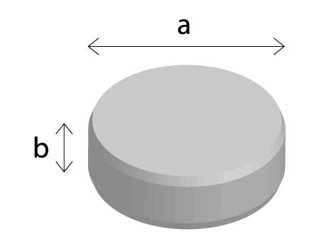 Dimension illustration of a lithium coin cell battery 3V.