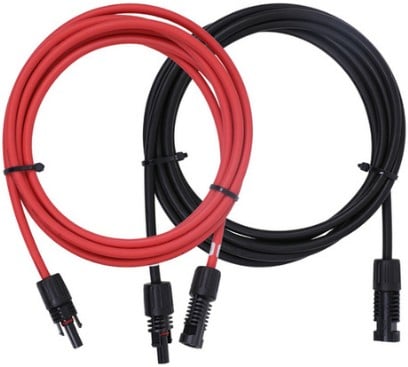 Renogy Solar Extension Cables With MC4 Connectors One Pair Red+Black