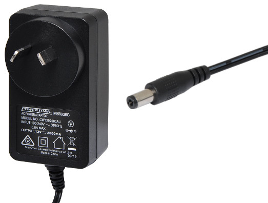 12VDC Power Supply with 2.5mm Plug - 2A