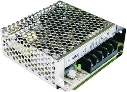 Photo of a Meanwell open frame switchmode power supply.