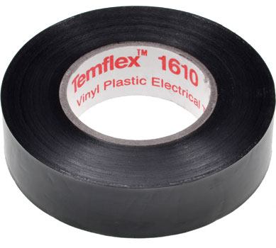 3M Temflex 1610 PVC Electrical Insulation Tape Black 20m