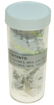 IEC Electricity Kit Lamps 10 x 2.5V & 10 x 12V MES in Vial jpg