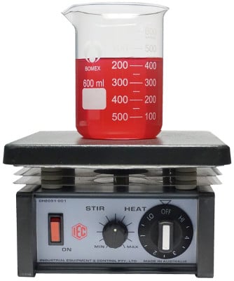 IEC Magnetic Stirrer & Hotplate with Simmerstat Control and PTFE Top