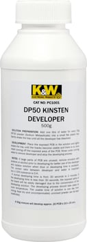 Photo of a 500g bottle of DP50 Kinsten developer.