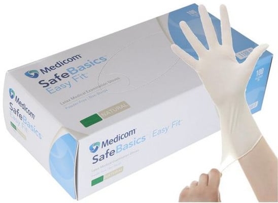 Latex Gloves - Disposable, 100pc, Powder Free, Beige